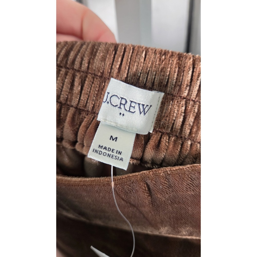 J Crew‎ Velvet Midi Copper Brown Western Boho Minimalist Midi Skirt Size Medium - Picture 4 of 6